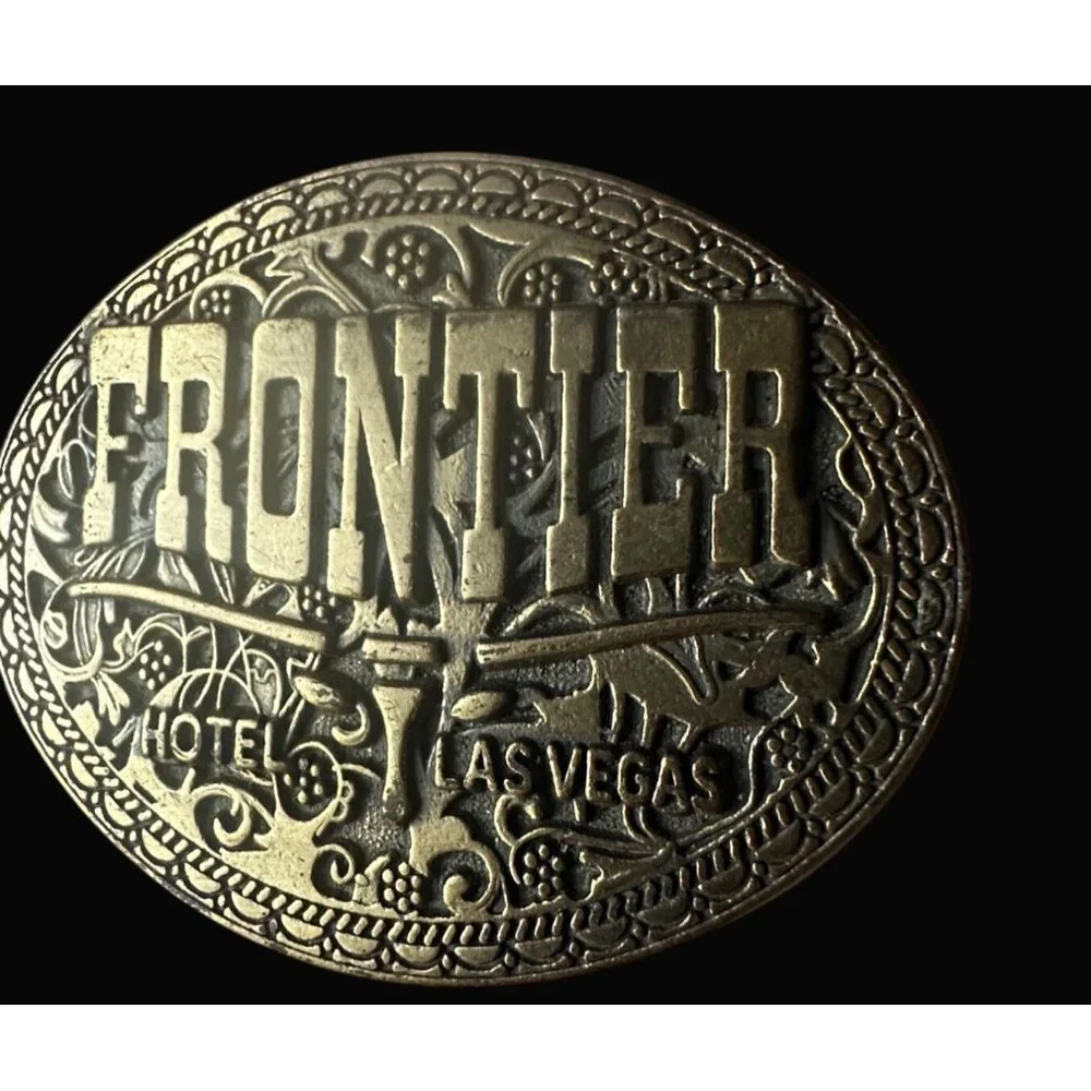 Vintage Frontier‎ Hotel Las Vegas Belt Buckle Collectible Western Accessory